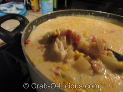 Dungenss Crab and Corn Chowder